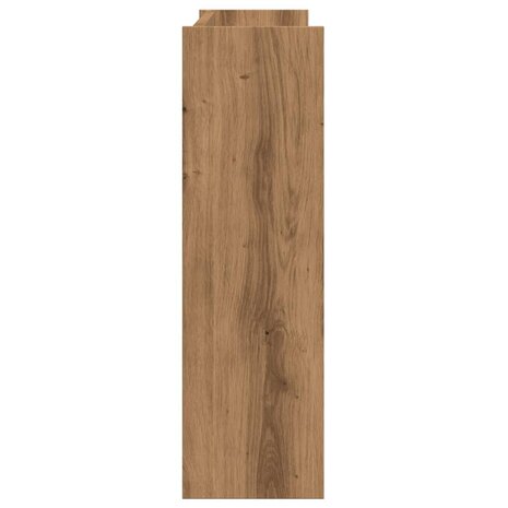 Wandschoenenkast 80x18x60 cm bewerkt hout artisanaal eikenkleur 4