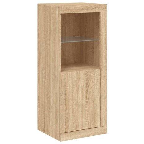 Dressoir met LED-verlichting 41x37x100 cm sonoma eikenkleurig 3