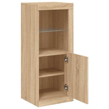 Dressoir met LED-verlichting 41x37x100 cm sonoma eikenkleurig 7