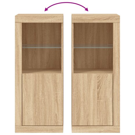 Dressoir met LED-verlichting 41x37x100 cm sonoma eikenkleurig 10