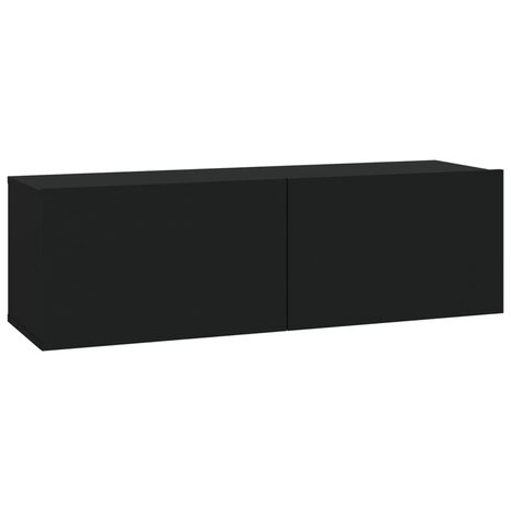 Tv-wandmeubels 4 st 100x30x30 cm zwart 4