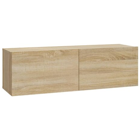 Tv-wandmeubels 4 st 100x30x30 cm sonoma eikenkleurig 4