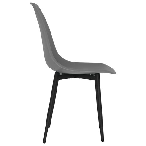 Eetkamerstoelen 6 st PP grijs 5