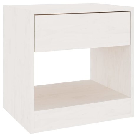 Nachtkastjes 2 st 40x31x40 cm massief grenenhout wit 5