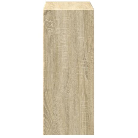 Boekenkast 2 schappen 60x30x76,5 cm bewerkt hout sonoma eiken 6