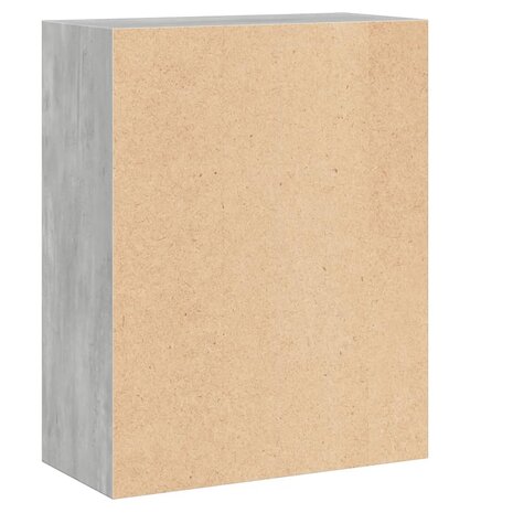 Boekenkast met 2 schappen 60x30x76,5 cm bewerkt hout betongrijs 7