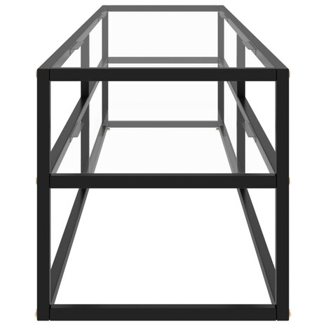 Tv-meubel met gehard glas 160x40x40 cm zwart 3