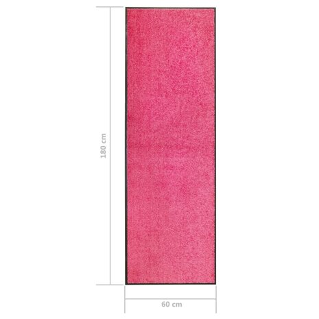 Deurmat wasbaar 60x180 cm roze 6