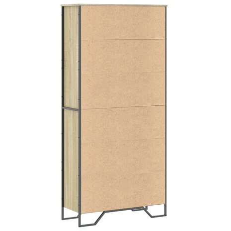 Boekenkast 80x31x169 cm bewerkt hout sonoma eikenkleurig 6