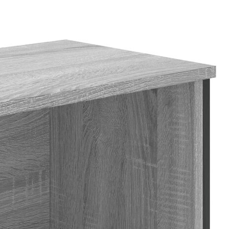 Boekenkast 80x31x169 cm bewerkt hout grijs sonoma eikenkleurig 7