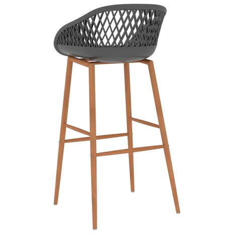 Barstoelen 4 st grijs 5