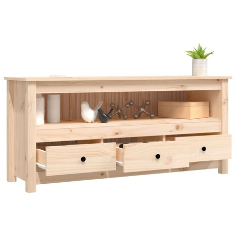 Tv-meubel 114x35x52 cm massief grenenhout 5