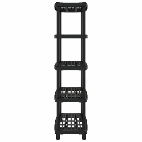 Opbergrek 5-laags 93,5x45,5x194,5 cm polypropeen zwart 4