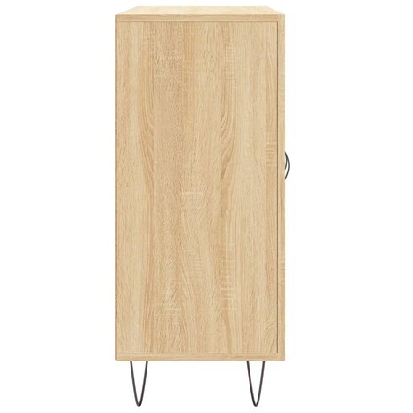 Dressoir 90x34x80 cm bewerkt hout sonoma eikenkleurig 7