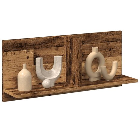 Wandkast 70x16,5x30 cm bewerkt hout oud houtkleurig 1