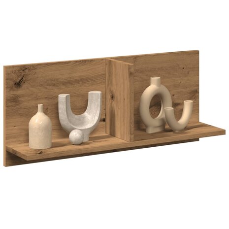 Wandkast 70x16,5x30 cm bewerkt hout artinsanaal eikenkleurig 1