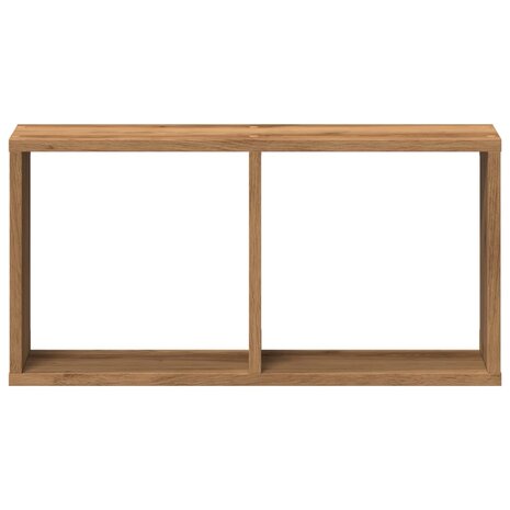 Wandkast 60x16x30 cm bewerkt hout artinsanaal eikenkleurig 4