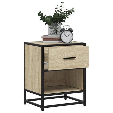 Nachtkastjes 2 st 40x31x50 cm bewerkt hout sonoma eikenkleurig 4