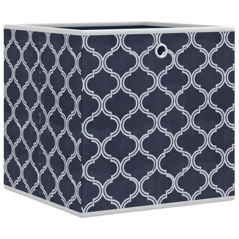 Opbergboxen 4 st inklapbaar 32x32x32 cm ongeweven stof blauw 3