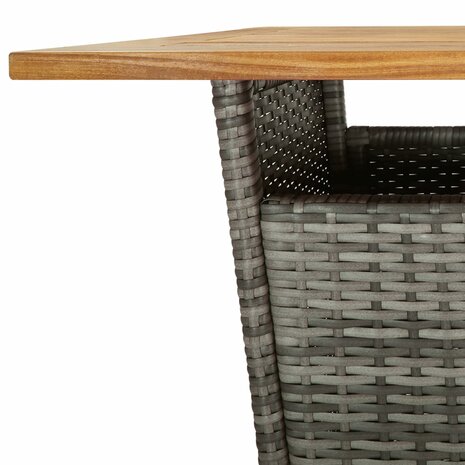 3-delige Tuinbarset met kussens poly rattan grijs 7