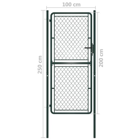 Poort 100x200 cm staal groen 4