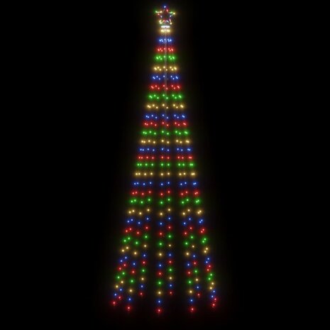 Kerstboom met grondpin 310 LED&apos;s meerkleurig 300 cm 4