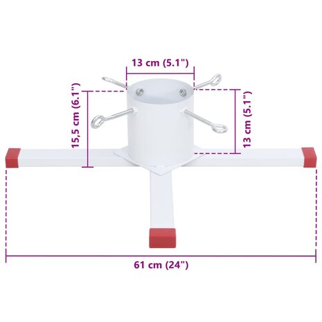 Kerstboomstandaard 61x61x15,5 cm wit 9