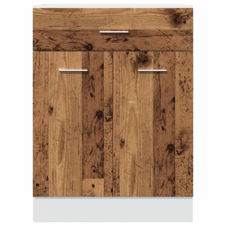 Onderkast met lade 60x46x81,5 cm bewerkt hout oud houtkleurig 4