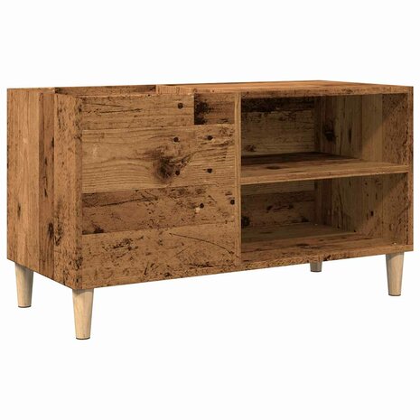 Platenkast 84,5x38x48 cm bewerkt hout oud houtkleurig 2