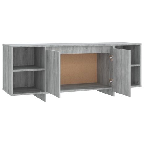 Tv-meubel 130x35x50 cm bewerkt hout grijs sonoma eikenkleurig 6