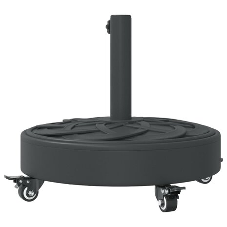 Parasolvoet met wielen voor stok van Ø38 / 48 mm 27 kg rond 6