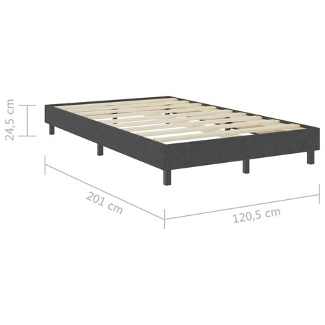 Boxspringframe stof grijs 120x200 cm 8