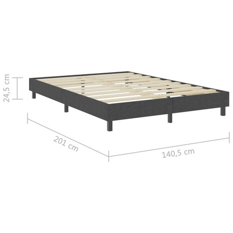 Boxspringframe stof grijs 140x200 cm 8