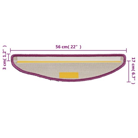 Trapmatten 10 st 56x17x3 cm violet 8