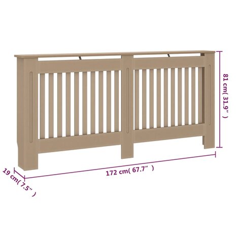 Radiatorombouw 172x19x81 cm MDF 8