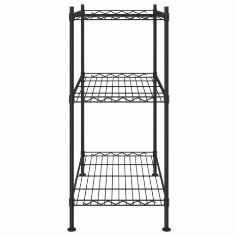 Opbergrek 3-laags 150 kg 60x35x76 cm zwart 4