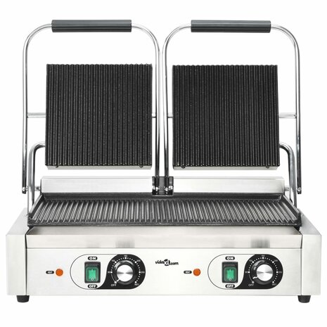 Panini grill dubbel gegroefd 3600 W 57x30,5x20 cm 4