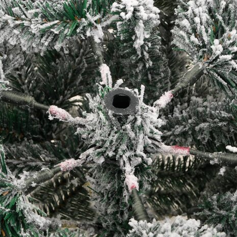 Kunstkerstboom met scharnieren en sneeuw 150 cm 7