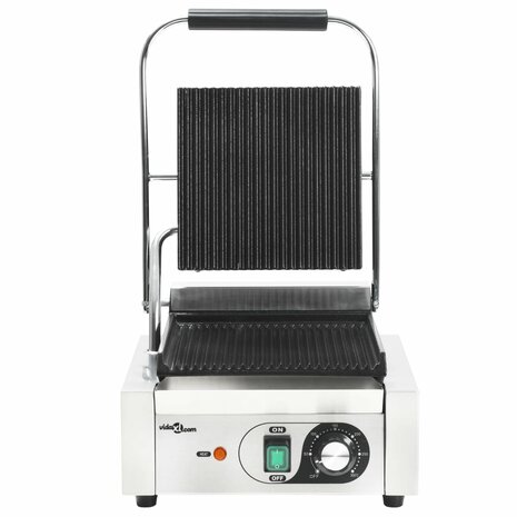 Panini grill gegroefd 1800 W 31x30,5x20 cm roestvrij staal 4