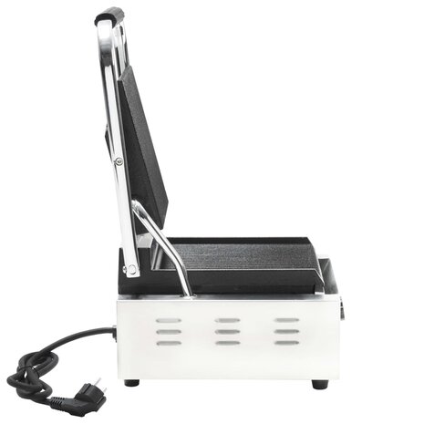 Panini grill gegroefd 1800 W 31x30,5x20 cm roestvrij staal 5