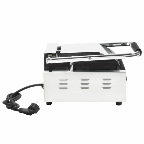 Panini grill gegroefd 1800 W 31x30,5x20 cm roestvrij staal 8