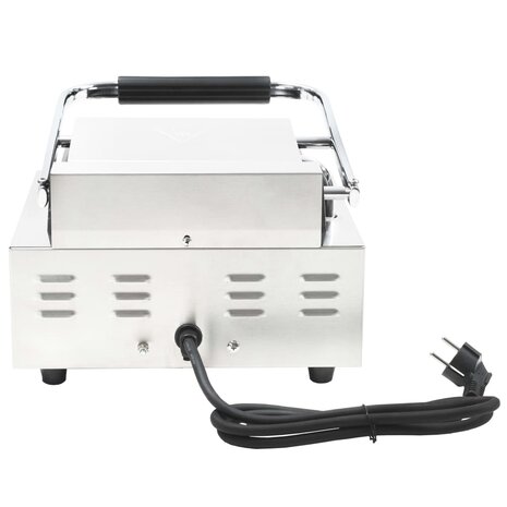 Panini grill gegroefd 1800 W 31x30,5x20 cm roestvrij staal 9