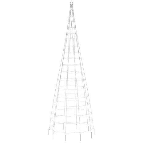 Lichtkegel aan vlaggenmast 550 warmwitte LED&apos;s 300 cm 5