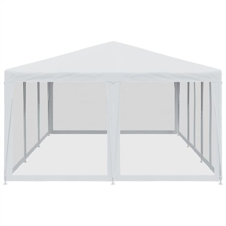 Partytent met 10 mesh zijwanden 6x4 m HDPE wit 4