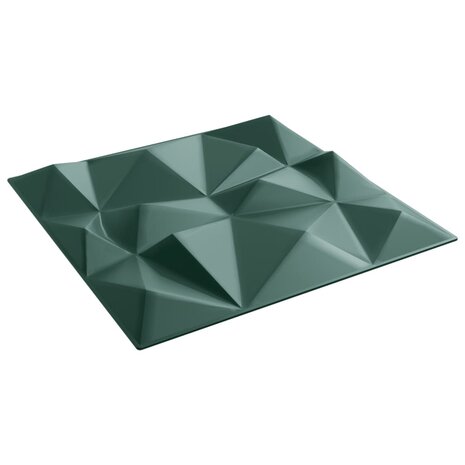 12 st Wandpanelen diamant 3 m² 50x50 cm XPS groen 5