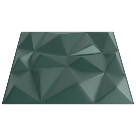 12 st Wandpanelen diamant 3 m² 50x50 cm XPS groen 6