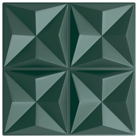 12 st Wandpanelen origami 3 m² 50x50 cm XPS groen 2