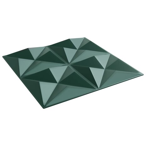 12 st Wandpanelen origami 3 m² 50x50 cm XPS groen 5