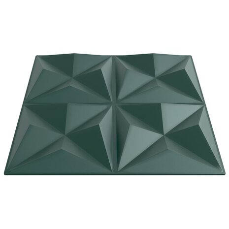 12 st Wandpanelen origami 3 m² 50x50 cm XPS groen 6