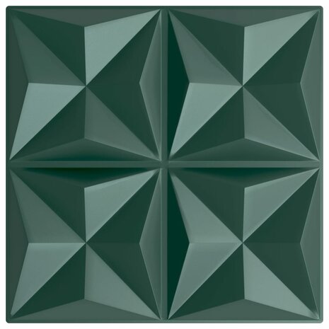 24 st Wandpanelen origami 6 m² 50x50 cm XPS groen 2